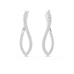 Boucles d'oreilles clous en diamant de laboratoire 18 carats brillant pour femmes, plaqué or blanc rhodié, cadeau - Product Image 4