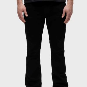 Jean noir évasé à taille haute pour homme-Denim classique de style années 70 avec une touche moderne, idéal pour une tenue décontractée tendance - Product Image 5