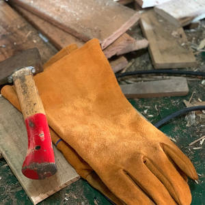 High Quality Heavy Duty Cowhide Split <b>Leather</b> Welding <b>Gloves</b> <b>Long</b> Lasting Heat Spark Resistant Flame Retardant BBQ Safety <b>Gloves</b> - Product Image 2