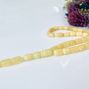 Chapelet de prière islamique en ambre, petit tasbih en perles baril, collier de prière islamique en ambre, bijou religieux perlé - Product Image 3