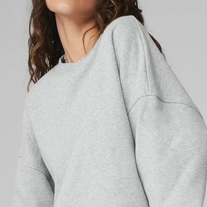 Sudadera con capucha personalizada de talla grande suelta para mujer sudaderas con capucha en blanco pulóver mujer 100% algodón - Product Image 5
