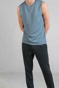 Logo personnalisé conception OEM impression séchage rapide sans manches t-shirt hauts fitness gym sport vêtements de sport homme col rond débardeur hommes - Product Image 5