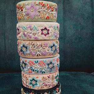 Premium Quality Embroidered <b>Net</b> Lace <b>Fabric</b> for Dresses Bridal Gowns Sarees and Fashion Garments Wholesale Supply Manufacturer - Product Image 1