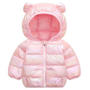 Chaqueta acolchada con cremallera de diseño elegante para niños a prueba de viento con capucha y botón Diseño de sublimación Plumón de pato Invierno - Product Image 2