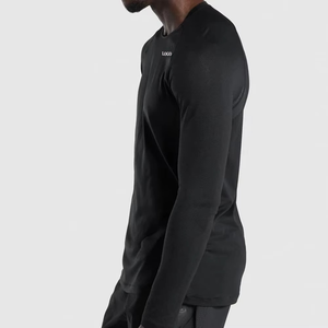 Nueva Camiseta de manga larga ajustada para hombre, camiseta personalizada ligera para hombre para gimnasio y ejercicio, ropa de verano - Product Image 3