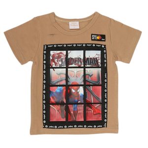 Boys Half Sleeves T-<b>Shirt</b> - Beige - Product Image 1