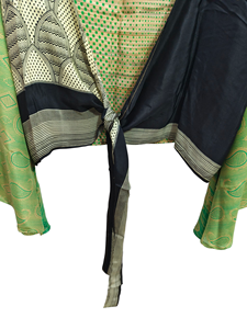 Bata de mujer Patchwork vestido de novia vestido de maternidad regalo bata playa fiesta desgaste indio estampado seda Sari Kimono, - Product Image 4