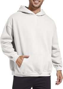Sudadera con Capucha Básica de Forro Polar para Hombre, Color Sólido, Algodón, Lisa, Holgada, con Capucha y Bolsillos, Estilo Casual y Moderno - Product Image 6