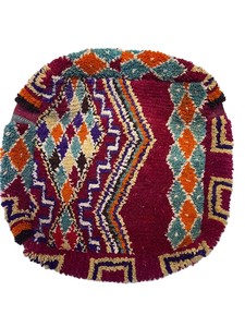 Pouf de sol traditionnel marocain fait à la main en kilim |   Ottoman en tapis vintage |   Décoration d'intérieur bohème pour chambre à coucher en gros |   Taille personnalisée et MOQ faible - Product Image 3