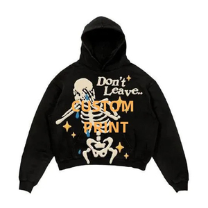 Trendy DTF DTG Rhinestone personalizado impreso Sudadera con capucha Streetwear pulóver Sudadera con capucha para hombres y mujeres - Product Image 5
