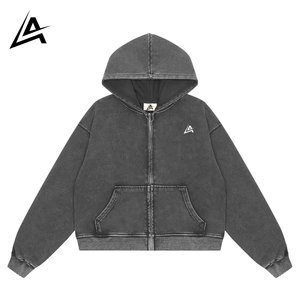 AIFRAN Sporting Good Sweat-shirt vintage à double couche en molleton de haute qualité personnalisé, streetwear, lavage à l'acide, broderie 3D - Product Image 2