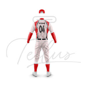 Ensemble d'uniformes de baseball personnalisés pour adultes, maillot à col en V boutonné, logo brodé, impression numérique, respirant, 100% polyester, équipe - Product Image 5