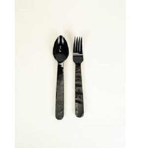 Handcrafted Buffalo Viking Horn <b>Dessert</b> <b>Fork</b> & Spoon Cutlery Set Personalized Logo Horn Made Polished Spoon Luxury Kitchenware - Product Image 1