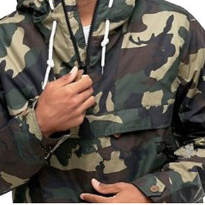 Windbreaker Jacket <b>Camouflage</b> Letter Denim Waterproof Windproof Pockets Multiple Storage Zipper Interior Exterior Practical - Product Image 4