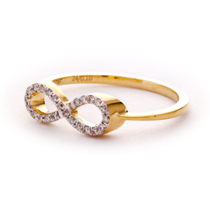 Anillo de Compromiso de Diamantes Infinitos de Oro de Lujo para Mujer, Símbolo de Promesa de Amor - Product Image 4