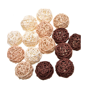 Boule de rotin décorative pour la conception de la maison Boule de rotin tissé à la main du Vietnam boule de rotin naturel pour les espaces intérieurs et extérieurs - Product Image 1
