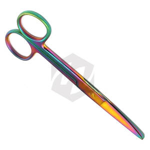 Ciseaux chirurgicaux droits, pointus ou émoussés, en acier inoxydable de haute qualité, multi-titane, instruments médicaux - Product Image 3