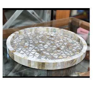 Plateau de service en bois de noyer plateau de rangement de salle de bain de qualité avec poignée pour assiette de Camping de fête et porte-vaisselle - Product Image 5