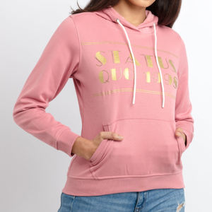 Sweats à capuche respirants de couleur unie pour femmes Conception personnalisée Utilisation en extérieur Sweats à capuche surdimensionnés pour femmes - Product Image 2