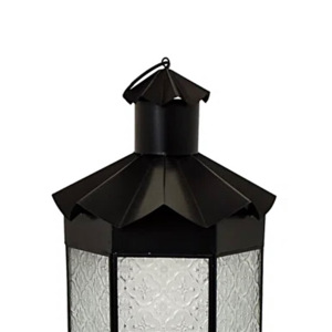 Handmade Tall <b>Black</b> Steel Hexagon Nordic Lantern Style <b>Candle</b> <b>Holder</b> Stylish <b>Pillar</b> Design for Home Decoration Metal <b>Candle</b> Jars - Product Image 2