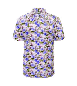 Chemise boutonnée pour hommes, tenue décontractée en tissu extensible en polyester infroissable, fabricant du Vietnam - Product Image 6