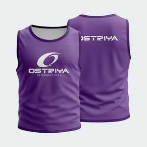 Nouveau style, gilet d'entraînement de football unisexe en maille polyester, bon prix, service OEM avec impression de nom en gros - Product Image 1