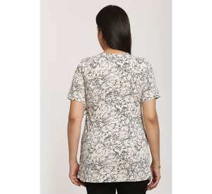 Top de lactancia informal de verano blanco con cuello en V con volantes para ocasiones de maternidad de la madre al por mayor - Product Image 1