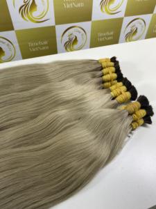 Extensiones de cabello virgen alineado europeo, cutícula larga, paquete Frontal de Color claro vietnamita recto a granel, humano de alta definición - Product Image 3