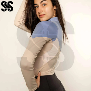 Camisetas de equitación para mujer, mezcla de poliéster/spandex, ligeras, absorbentes del sudor, para entrenamiento y rendimiento en todas las estaciones. - Product Image 2