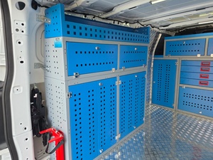 Heavy Duty Vehicle Shelving System Modular Van Racking with Drawers <b>Tool</b> <b>Cabinets</b> and Storage Professional Mobile Workshop - Product Image 3