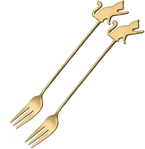 Fourchette en laiton en acier miroir Fourchette en laiton personnalisée Prix bon marché avec un design au look unique et des ensembles de couverts d'emballage - Product Image 2