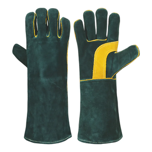 Guante de soldadura de cuero de vaca resistente a altas temperaturas soldador especial guante de trabajo antiescaldado - Product Image 2