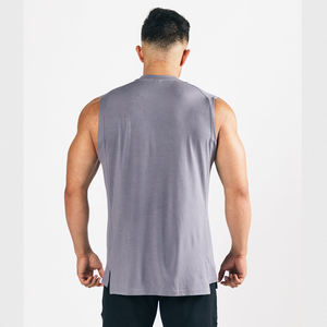 Camisetas sin mangas de entrenamiento informales para hombre, camisetas de gimnasio de punto transpirables más vendidas, camisetas lisas al por mayor para chicos - Product Image 4