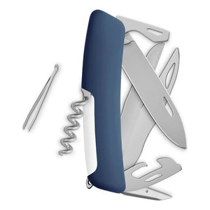 Coltello tascabile Swiza Allmatt Standard D07 R - 13 funzioni con forbici, blu - Product Image 2