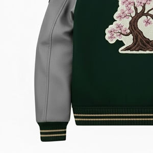 Chaquetas Varsity con Parches Bordados Personalizados para Hombre, Proveedor Directo de Fábrica, Ropa Casual, Chaquetas Varsity con Capucha para Hombre - Product Image 5