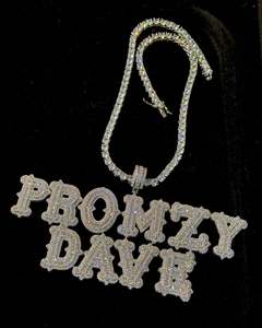 Custom VVS Real Moissanite Pendant 14K White Gold Touch, Moissanite Custom Pendant, - Product Image 2