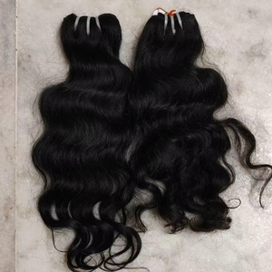 12A Raw Virgin Extensiones de cabello indio al por mayor 100% sin procesar Deep Wave Bundles Cutícula alineados Paquetes de cabello crudo - Product Image 1