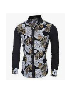 Camisas de vestir con cierre de botones y mangas completas de satén de otoño para hombre de oficina y ropa informal con servicio personalizado - Product Image 2