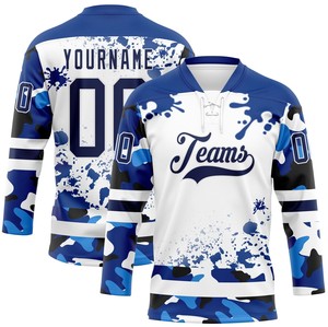 Maillot de hockey à lacets en gros, logo personnalisé, vêtements de sport, uniforme de hockey sur glace à lacets, fabricant de maillots d'équipe personnalisés - Product Image 4