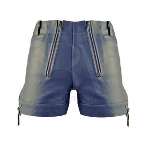 Pantalones cortos de cuero hechos en Pakistán de alta calidad Venta en línea Pantalones cortos de cuero de último diseño - Product Image 4