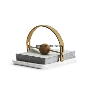 Articles de table en bois et en acier de haute qualité standard porte-serviettes décoratif forme et taille personnalisées papier de soie de table de bureau à domicile - Product Image 3