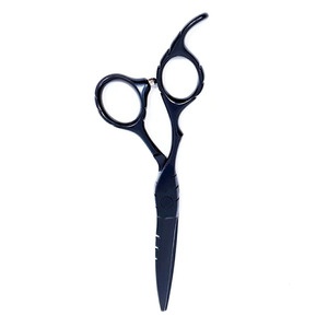 Ciseaux de salon de beauté avec repose-doigts fixe, ciseaux de coiffure de haute qualité, couleur noire, ciseaux de salon - Product Image 5