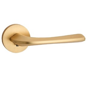 Poignée de levier de porte en laiton noir mat de qualité supérieure pour ensemble de serrure de poignée de sécurité de porte de chambre - Product Image 1