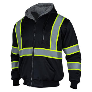 Sudadera con capucha de uniforme de trabajo de alta calidad Super Visible Hivis chaqueta de sudadera de seguridad reflectante al por mayor sudaderas con capucha de alta visibilidad - Product Image 3