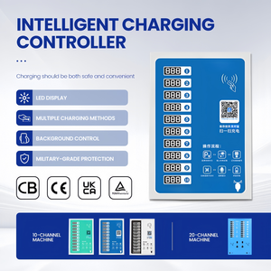 Station de recharge pour vélos électriques OEM ODM à lecture de carte, AC 200-220V rapide, 2-20 voies, 8000W, borne de recharge pour vélos électriques, contrôlée par application - Product Image 5