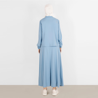 REDDITO SPORTS Ensemble de survêtement élégant pour femmes musulmanes, t-shirt à capuche et pantalon, broderie unie, écologique, respirant, séchage rapide