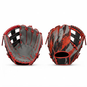Gants de baseball à doigts entiers Comfort Fit, mitaines de fielding durables en cuir léger, pour lanceur droitier, unisexe, solides pour la première base - Product Image 1