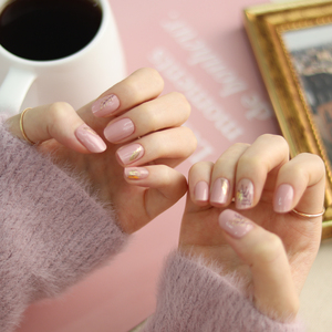ShineB Gel Nail Strips #45732 Antique gold Meilleure vente Nail wraps easy Glam nail stickers Salon Haute Qualité fabriqué en corée - Product Image 2