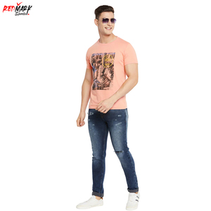 T-shirt de sport à demi-manches de haute qualité pour hommes Design personnalisé à col rond respirant tricoté 100% coton sérigraphie vierge - Product Image 2