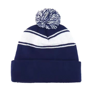 Gorro Deportivo de Punto Acrílico con Diseño Personalizado, Texto Gráfico, Transpirable, Impermeable, Unisex, con Puño y Pompón, para Invierno 2026 - Product Image 4